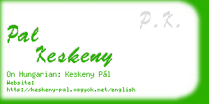 pal keskeny business card