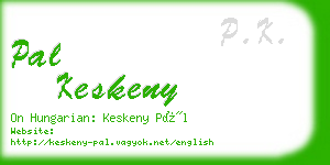 pal keskeny business card